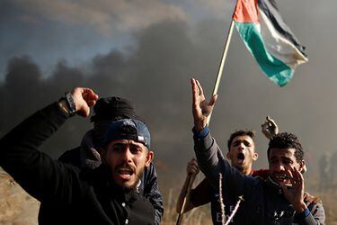 Palestinos protestan