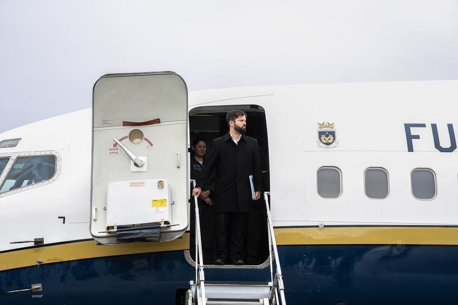 El Presidente Gabriel Boric en su primer viaje oficial a La Araucanía.