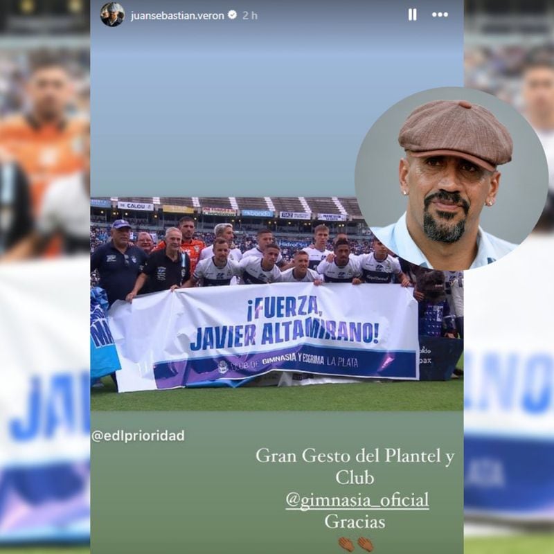 El gesto de Gimnasia y Esgrima hacia Javier Altamirano.