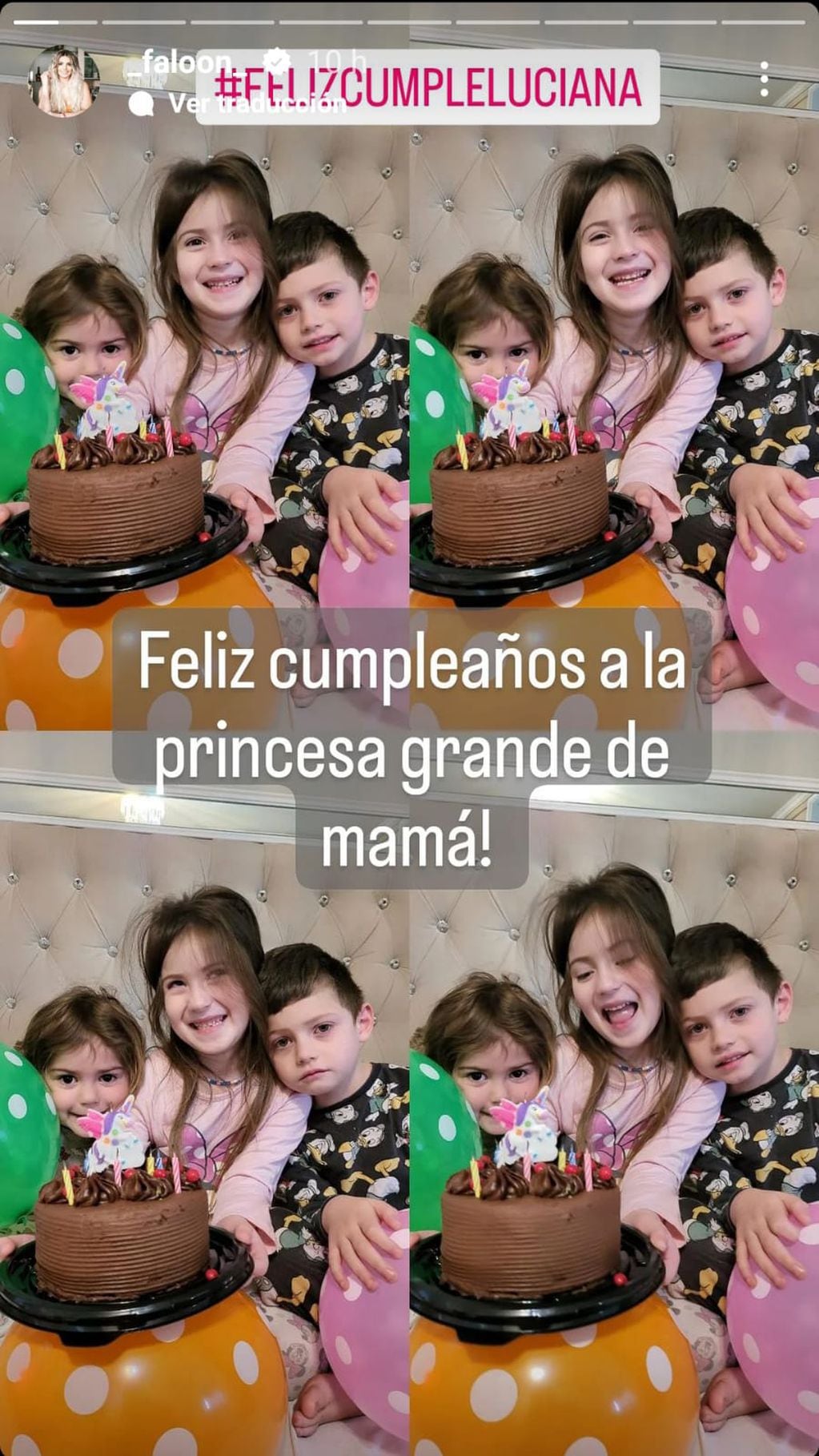 Luciana, hija de Faloon Larraguibel celebra su cumpleaños.