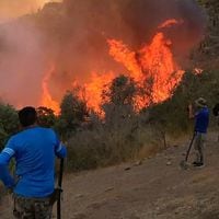 Llaman a evacuar sector de Tiltil tras rápido avance de incendio forestal