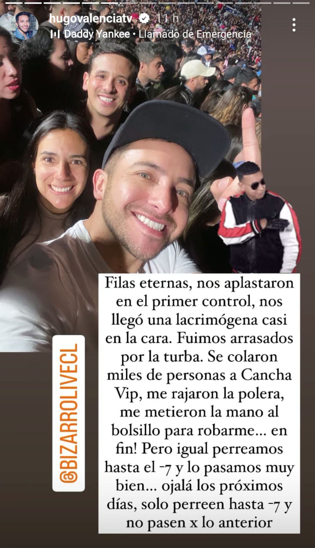 Hugo Valencia y su experiencia en el concierto de Daddy Yankee