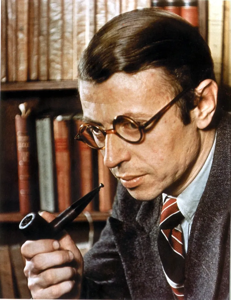 Jean-Paul Sartre, filósofo y escritor existencialista. Fotografía de GettyImages