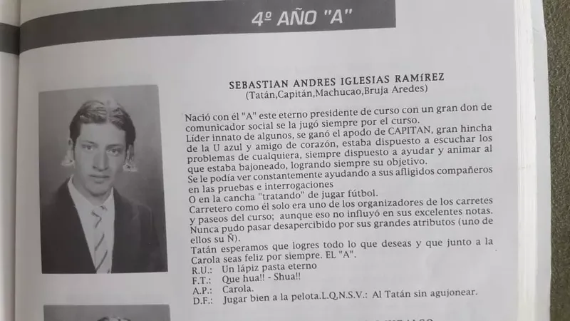 El anuario de Sebastián Sichel recoge su afición por la U.