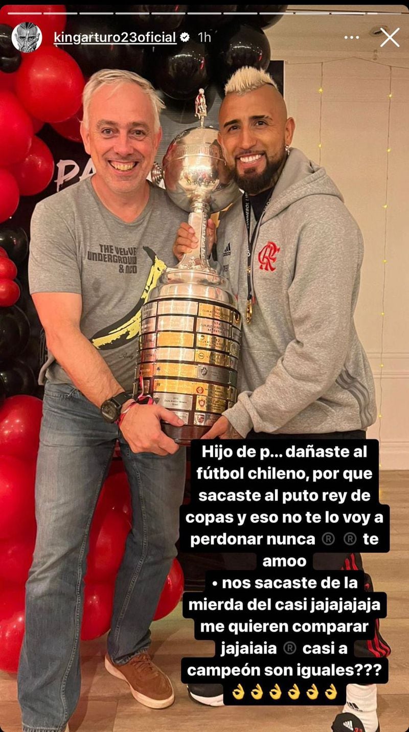 Arturo Vidal compartió un enigmático mensaje a través de su cuenta de Instagram.