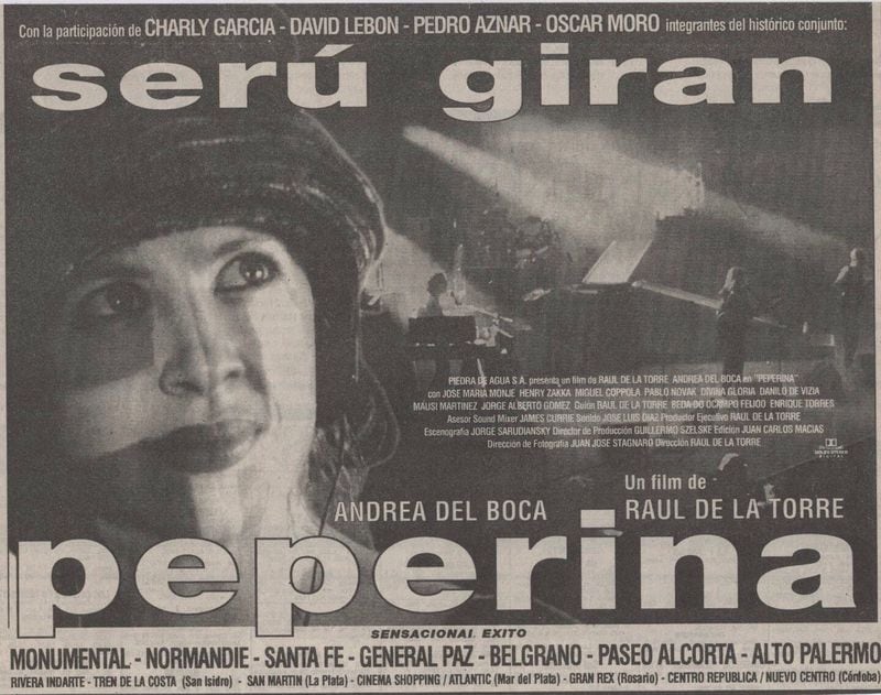 Afiche de Peperina (1993), dirigida por Raul de la Fuente