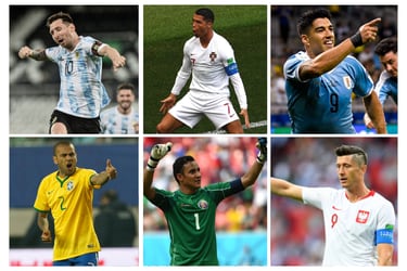 Lionel Messi, Cristiano Ronaldo, Luis Suárez, Dani Alves, Keylor Navas y Robert Lewandowski son algunos de los futbolistas que pueden jugar su último Mundial.