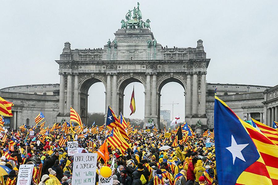 Marcha independentista en Bruselas