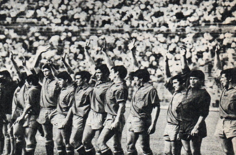 Unión Española durante la Copa Libertadores 1971.