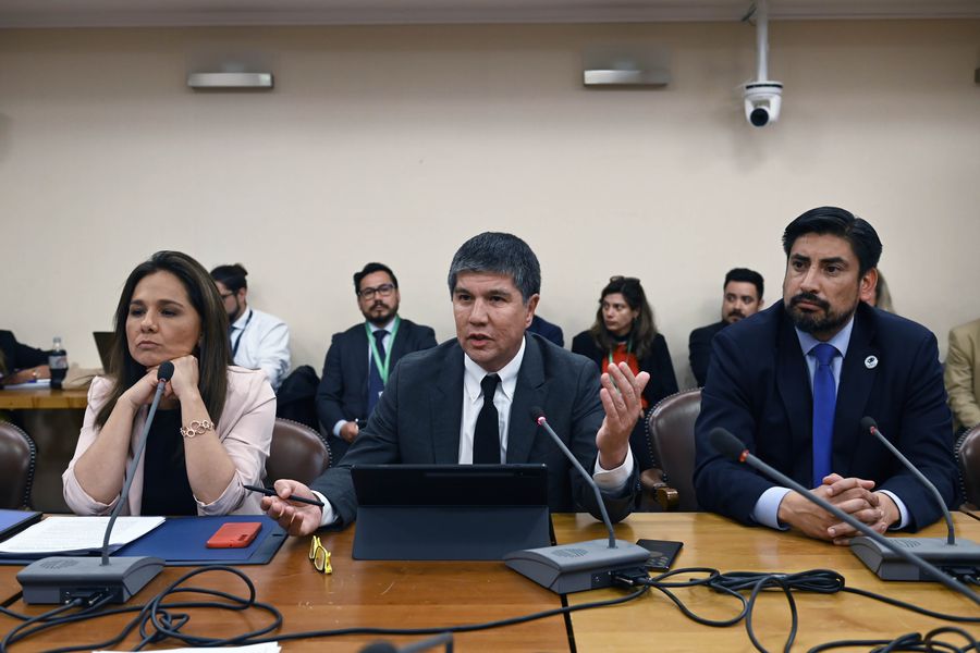 El subsecretario Manuel Monsalve en la sesión de la comisión de Gobierno Interior de la Cámara de Diputados.