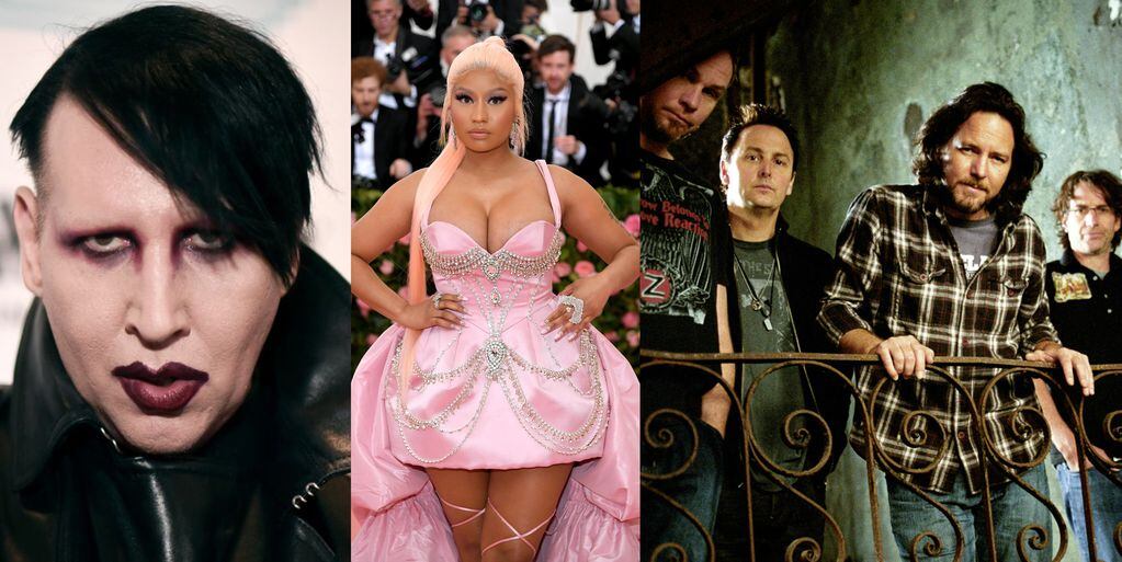 Marilyn Manson, Nicki Minaj y Pearl Jam