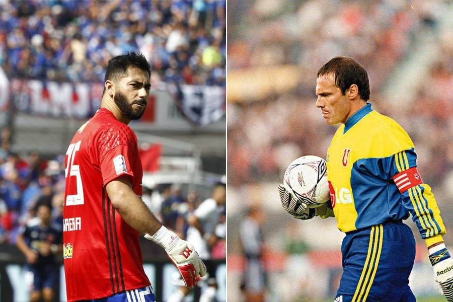 Johnny Herrera y Sergio Vargas, los históricos arqueros azules que hoy están distanciados.