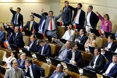 Diputados de Chile Vamos durante una sesión en la cámara baja.