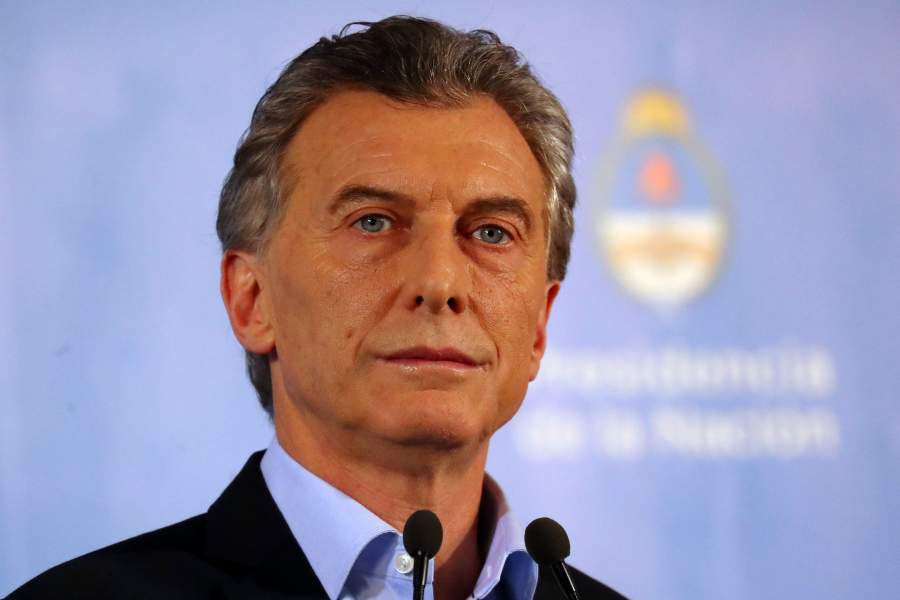 Argentina¿s President Macri pauses during a news conference at the Olivos Presidential Residence in Buenos Aires
