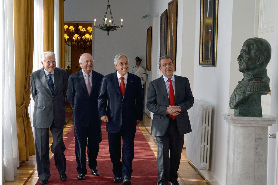 Handout picture released by the Chilean presidency showing Chile's Pr