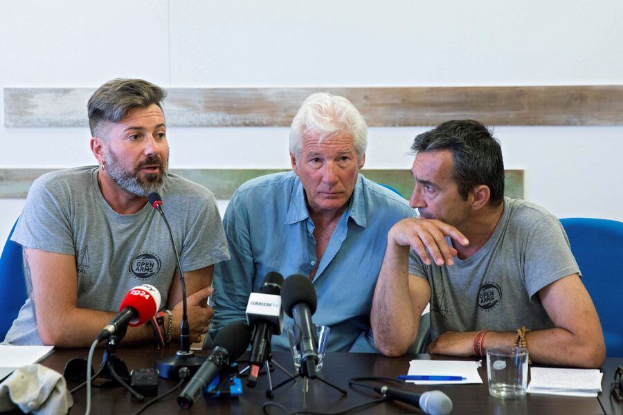 RUEDA DE PRENSA RICHARD GERE EN LAMPEDUSA