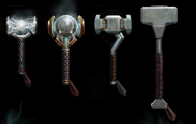 Estos los primeros diseños para el martillo Thor en el cine - La Tercera