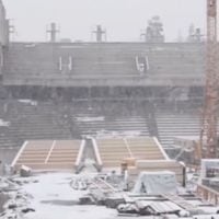 “Una imagen hermosa”: la UC exhibe el avance de su nuevo estadio bajo la nieve