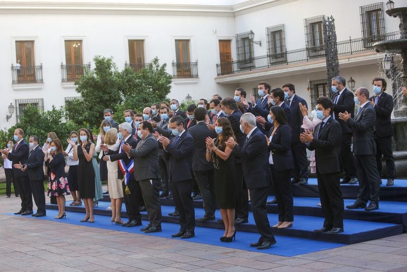 Presidente Sebastián Piñera previo al cambio de mando. Foto: Diego Martin / Agencia Uno.
