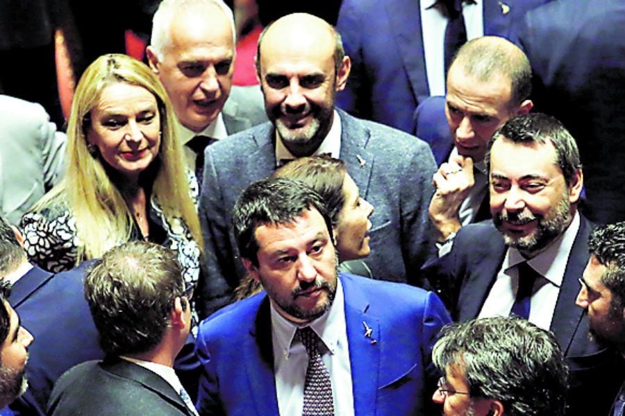 Interior Minister Matteo Salvini is seen du (43579027)