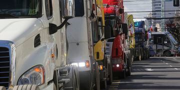 CONCEPCION: Manifestacion de Camioneros por la inseguridad en la zona