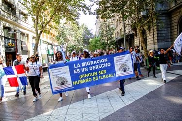 Marcha de migrantes contra la Ley de Extranjería