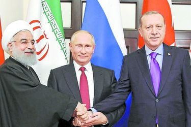 Presidents Erdogan of Turkey, Putin of Russia and Rouhani of Iran meet in Sochi
