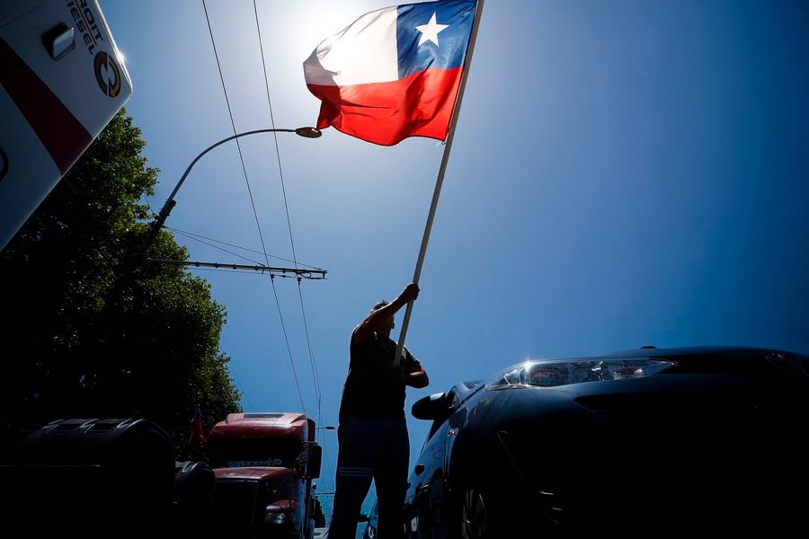 Marcha transportistas en Valparaiso