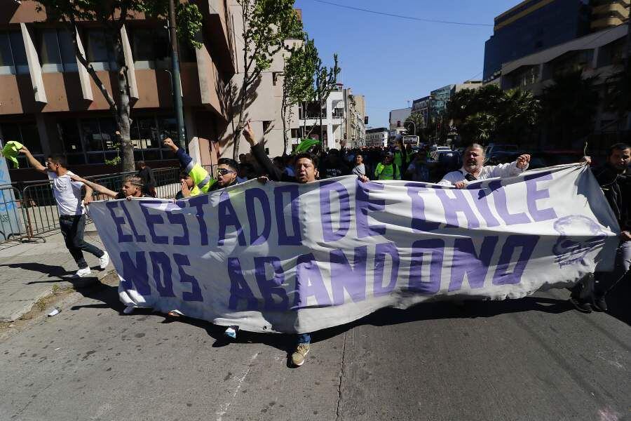 VALPARAISO: Portuarios marchan por el centro. 21/10/2019