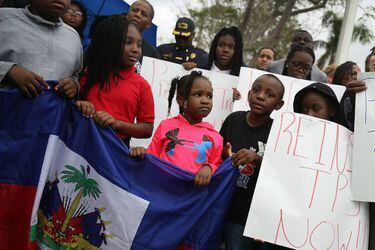 haitianos marcha en miami