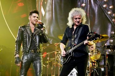 Britische Rock-Band Queen gastiert mit Sänger Adam Lambert auf ihrer "European"-Tour in der Lanxess-Arena Köln