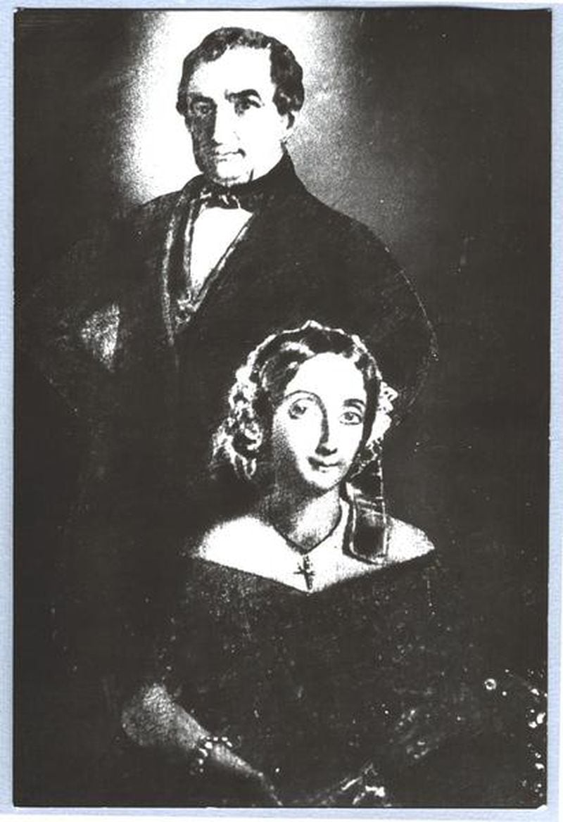 Andrés Bello López y su esposa Isabel Dunn. Imagen de Biblioteca Nacional Digital