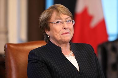 U.N. High Commissioner for Human Rights Bachelet takes part in a meeting with Canada's PM Trudeau in Ottawa
