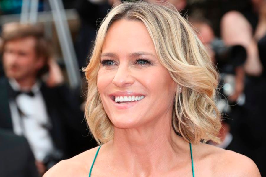 US actress Robin Wright smiles as she arrives on May 18