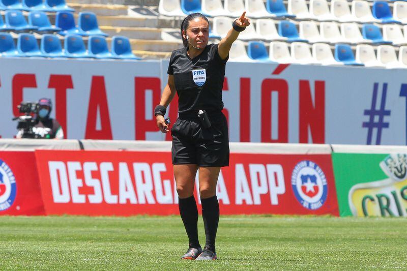 María Belén Carvajal, en el amistoso entre Chile y Zambia