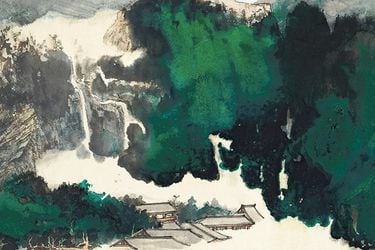 Ancient Temple In The Mist, Zhang Daqian