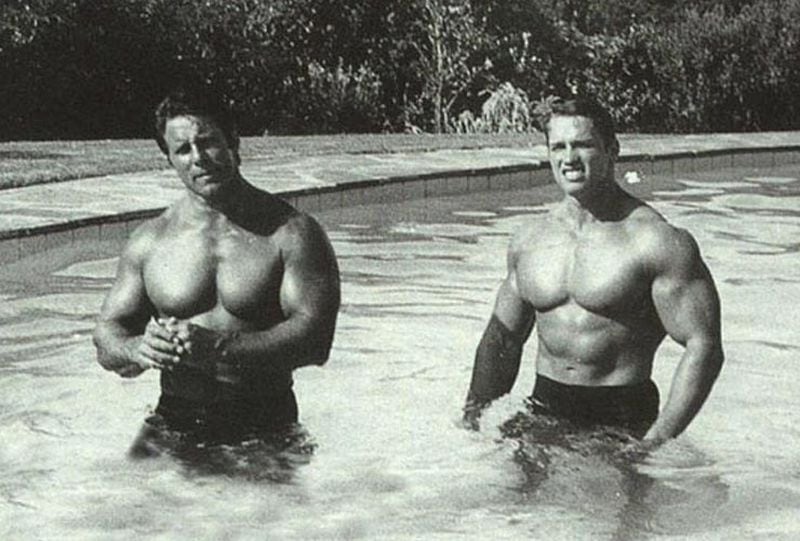 Reg Park y Arnold Schwarzenegger