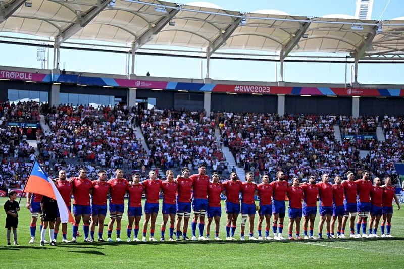 Los Cóndores vivieron una emocionante ceremonia de himnos en el Mundial de Rugby.