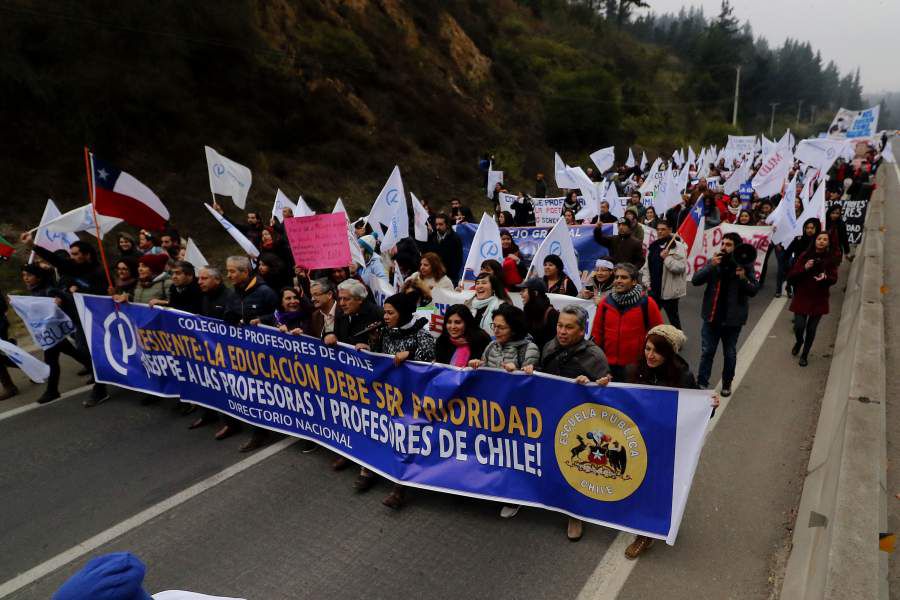 Marcha de profesores en Valparaiso 11/06/2019
