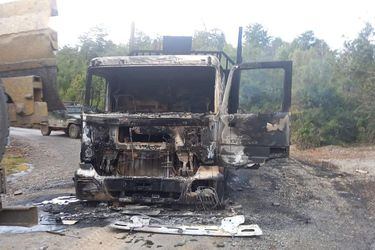 Ataque incendiario en la Región de La Araucanía deja tres vehículos quemados 