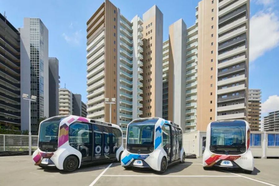 Los vehículos autónomos son una de las novedades tecnológicas de los Juegos de Tokio 2020.
