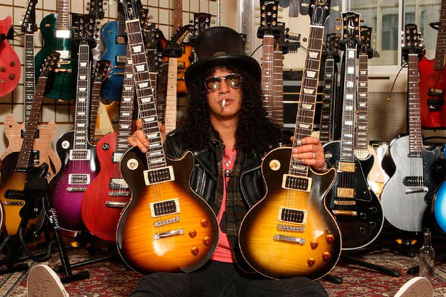 Slash convierte en el primer Global" de marca Gibson - La Tercera