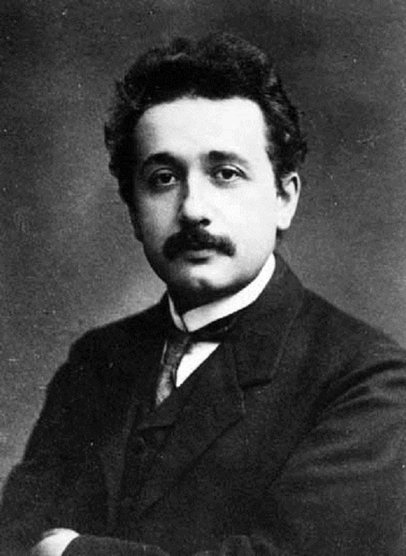 Retrato de Albert Einstein en su juventud.