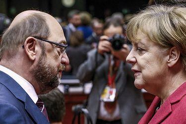Schulz y Merkel