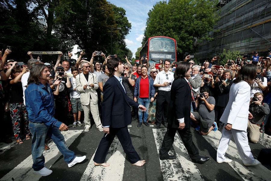 50th anniversary of the iconic Beatles photograph on Abbey Road in London