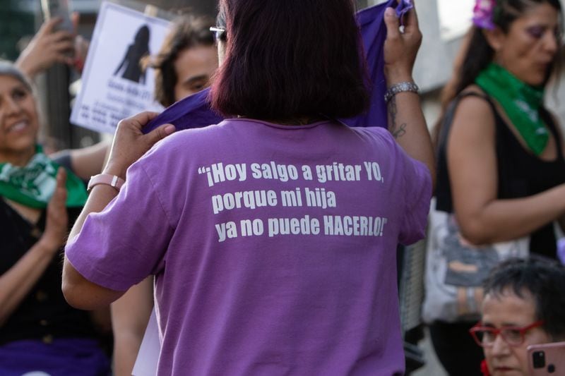Marcha en la Alameda por el día de la eliminación de la violencia en contra de la mujer.