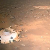 “De otro mundo”: helicóptero de la Nasa y la inédita foto que tomó de restos de nave espacial en Marte 