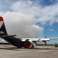 Avión Hércules se suma a los recursos de apoyo para combatir incendio en Puerto Montt