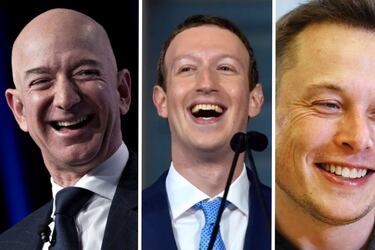 Bezos, Zuckerberg y Musk han ganado US$ 115.000 millones este año