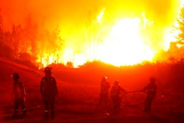 VICHUQUEN   Incendio forestal declarado en Aquelarre